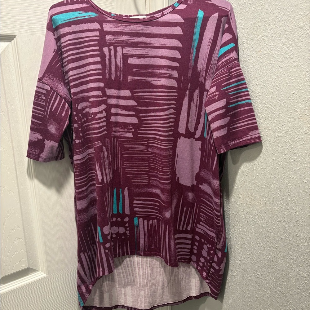 LuLaroe Purple and Teal Women's Top